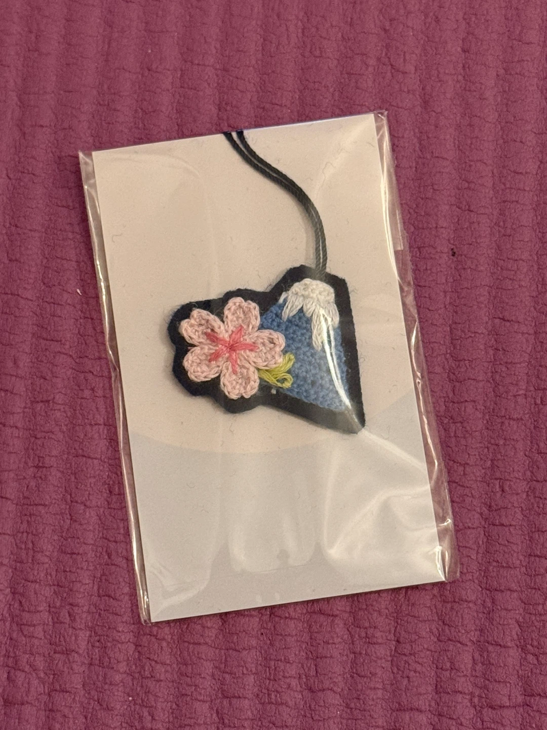 NEW🏈Mount Fuji and Cherry Blossom Crochet Bag Charm