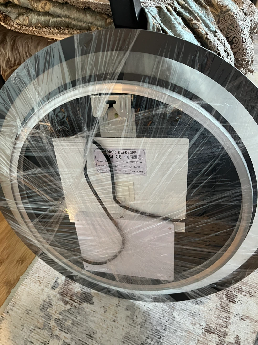 Round LED Bathroom Mirror with Defogger - photo 2