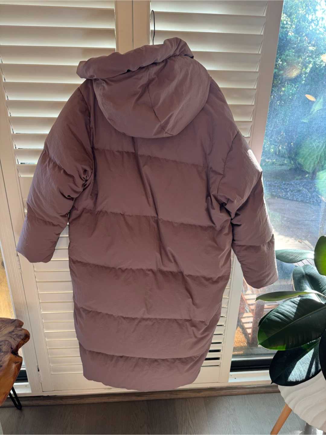 Adidas Puffer Long Coat in Dusty Pink - photo 2
