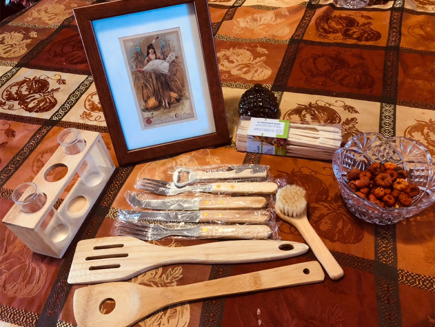 Kitchen Thanksgiving Lot, Bamboo Utensil Set, Wood 🏈