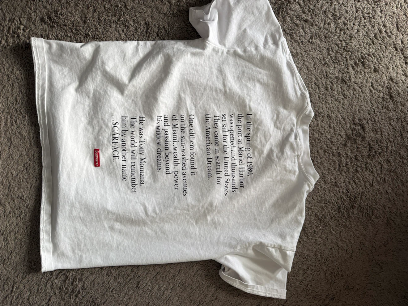 Supreme Scarface The World Is Yours T-Shirt - photo 2