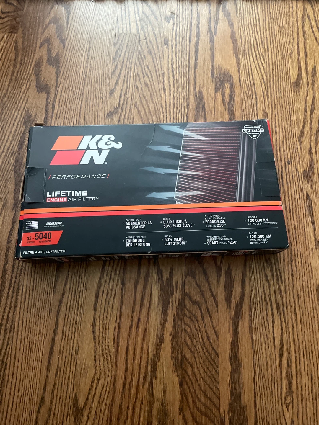 🏈 K&N Lifetime Engine Air Filter 33-5040