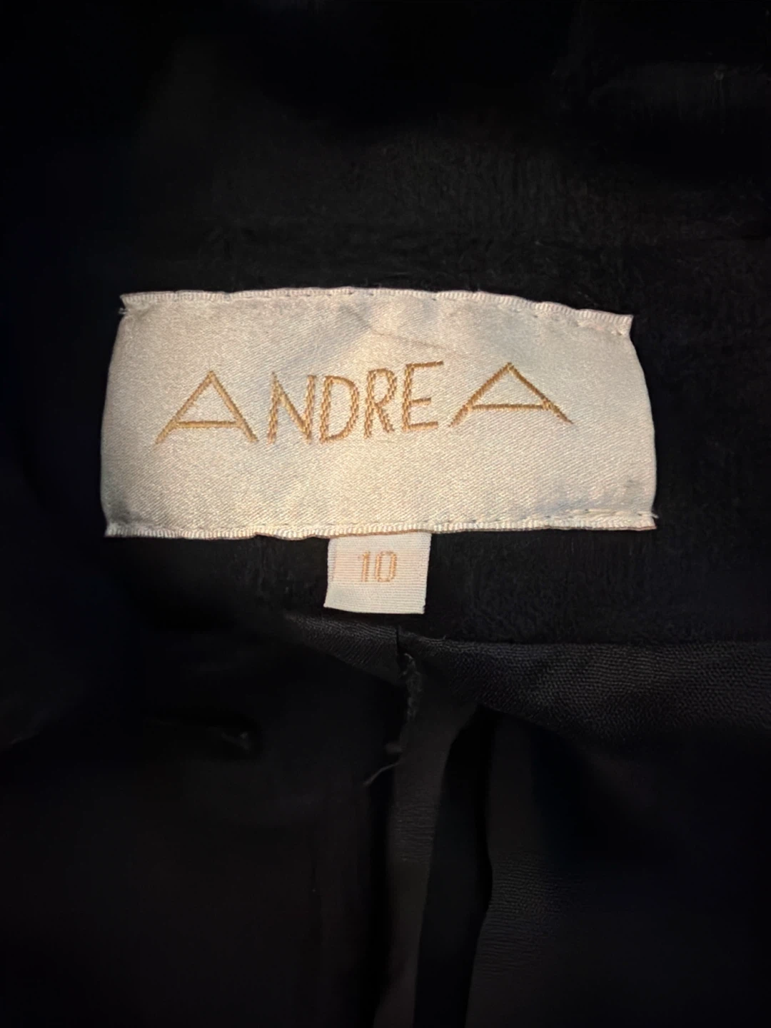 Andrea Black Wool Coat Size 10 - photo 5