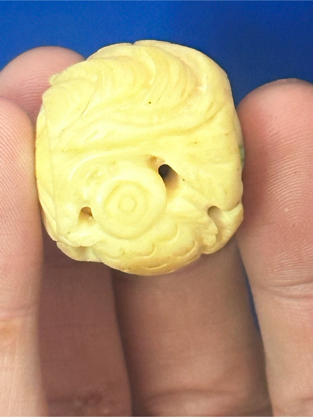 Vintage 1 1/8" Carved Bone Chinese Puzzle Ball - photo 2
