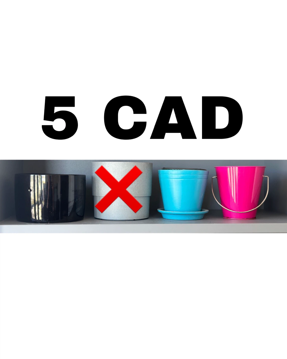 Set of 4 Assorted Plant Pots