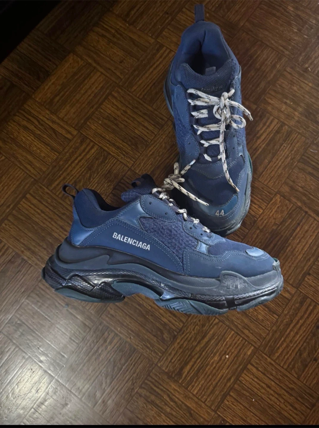 Balenciaga Triple S Blue Sneakers