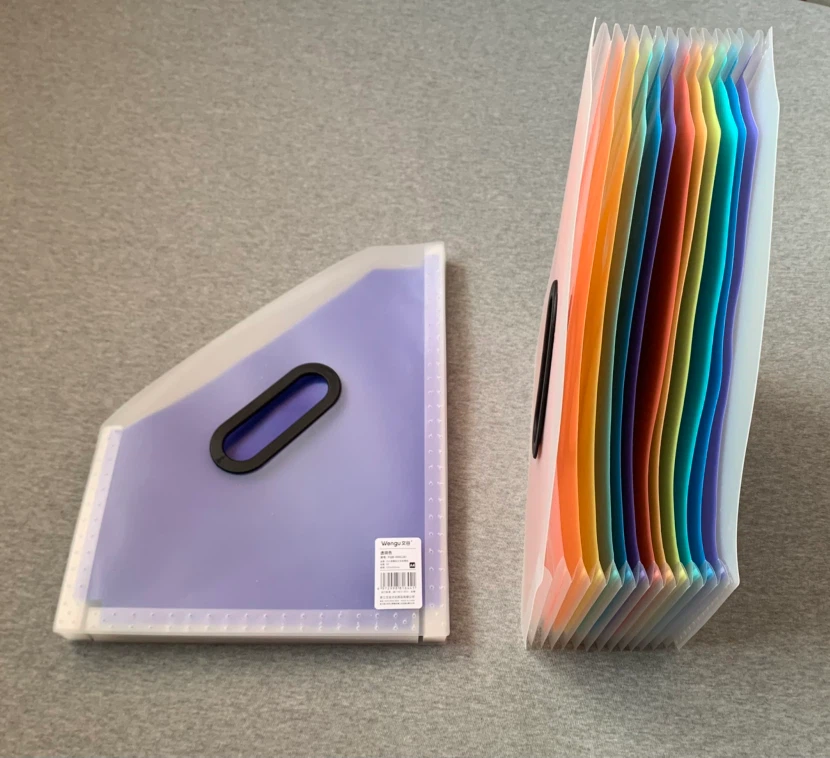 Two Wengu A4 Rainbow Expanding File Folders 🏈