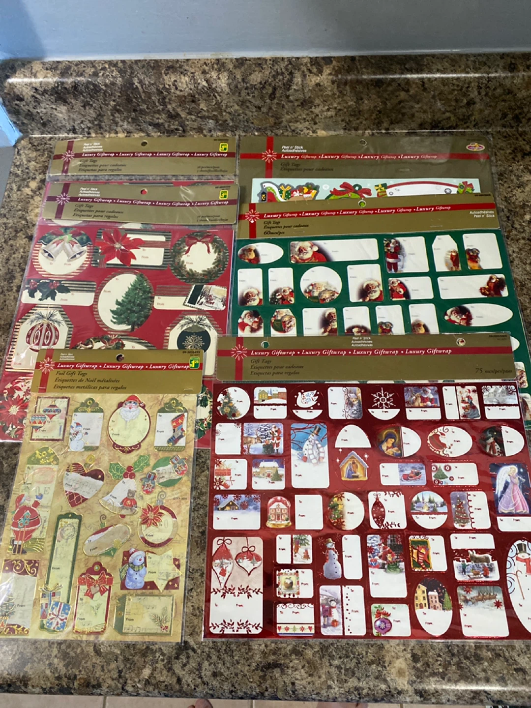Gift wrap stickers