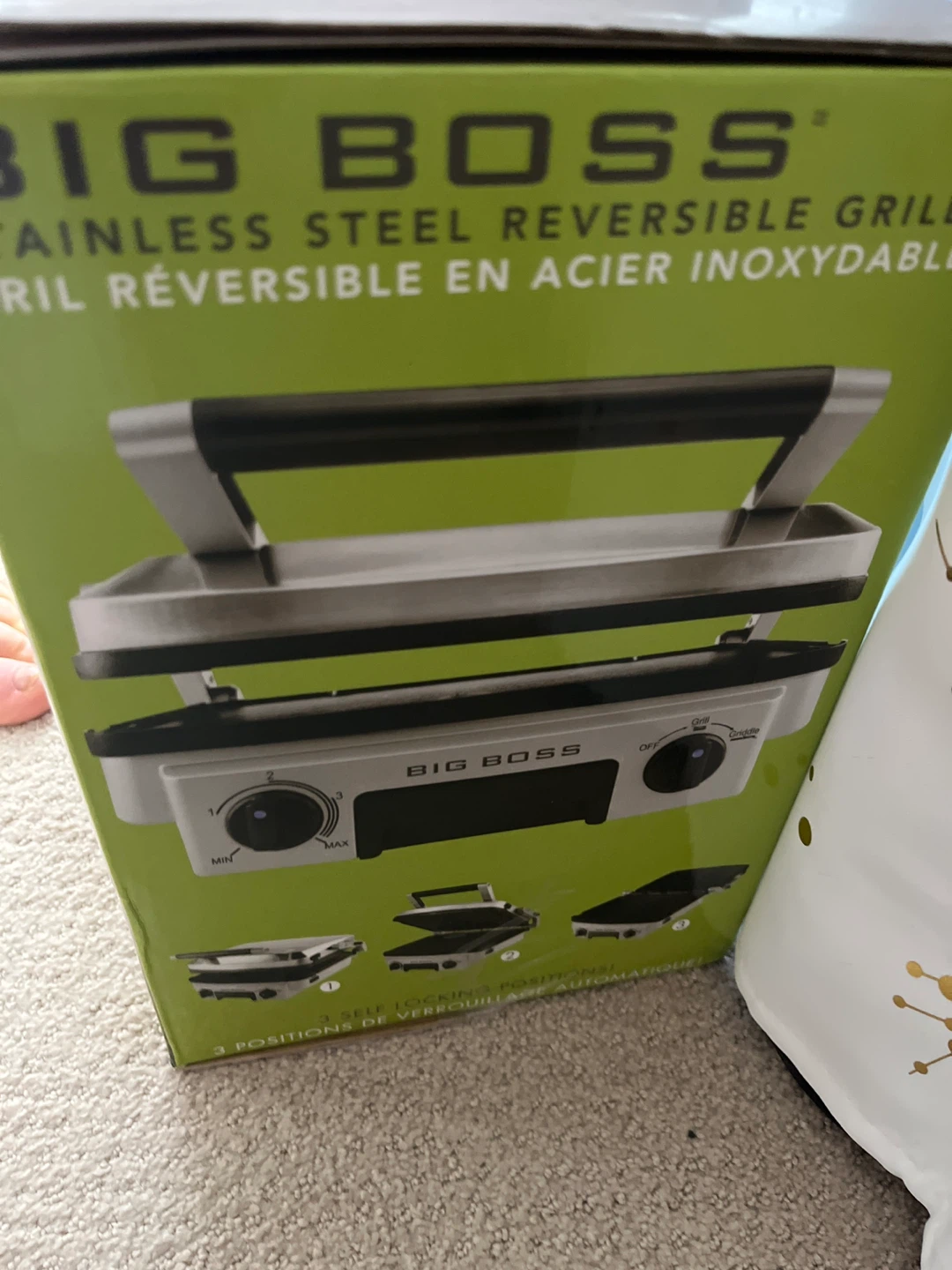 Big Boss Stainless Steel Reversible Grill