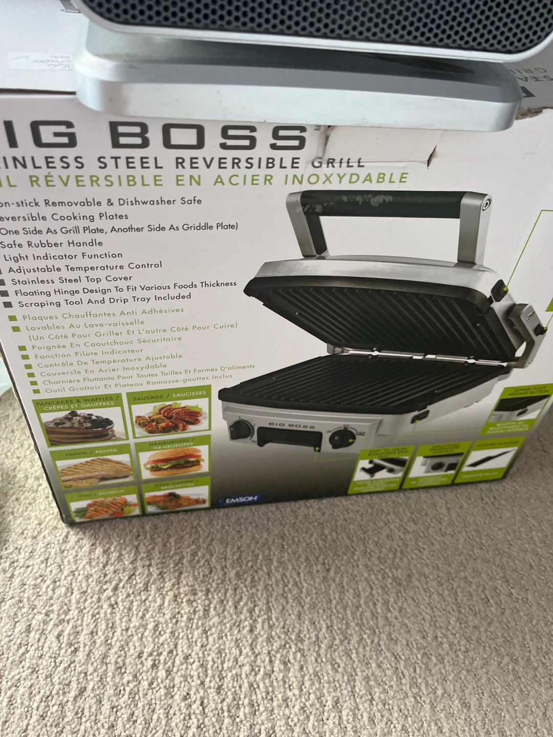 Big Boss Stainless Steel Reversible Grill - photo 2