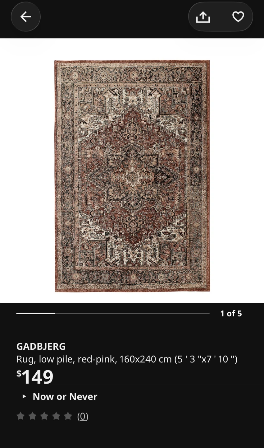 IKEA GADBJERG Rug Red/Brown - photo 2