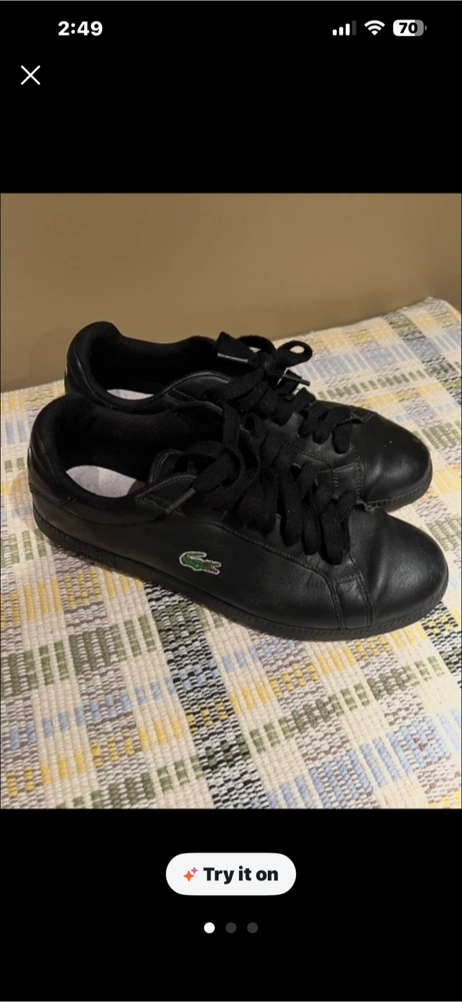 Lacoste Black Sneakers Men's Size 10 US