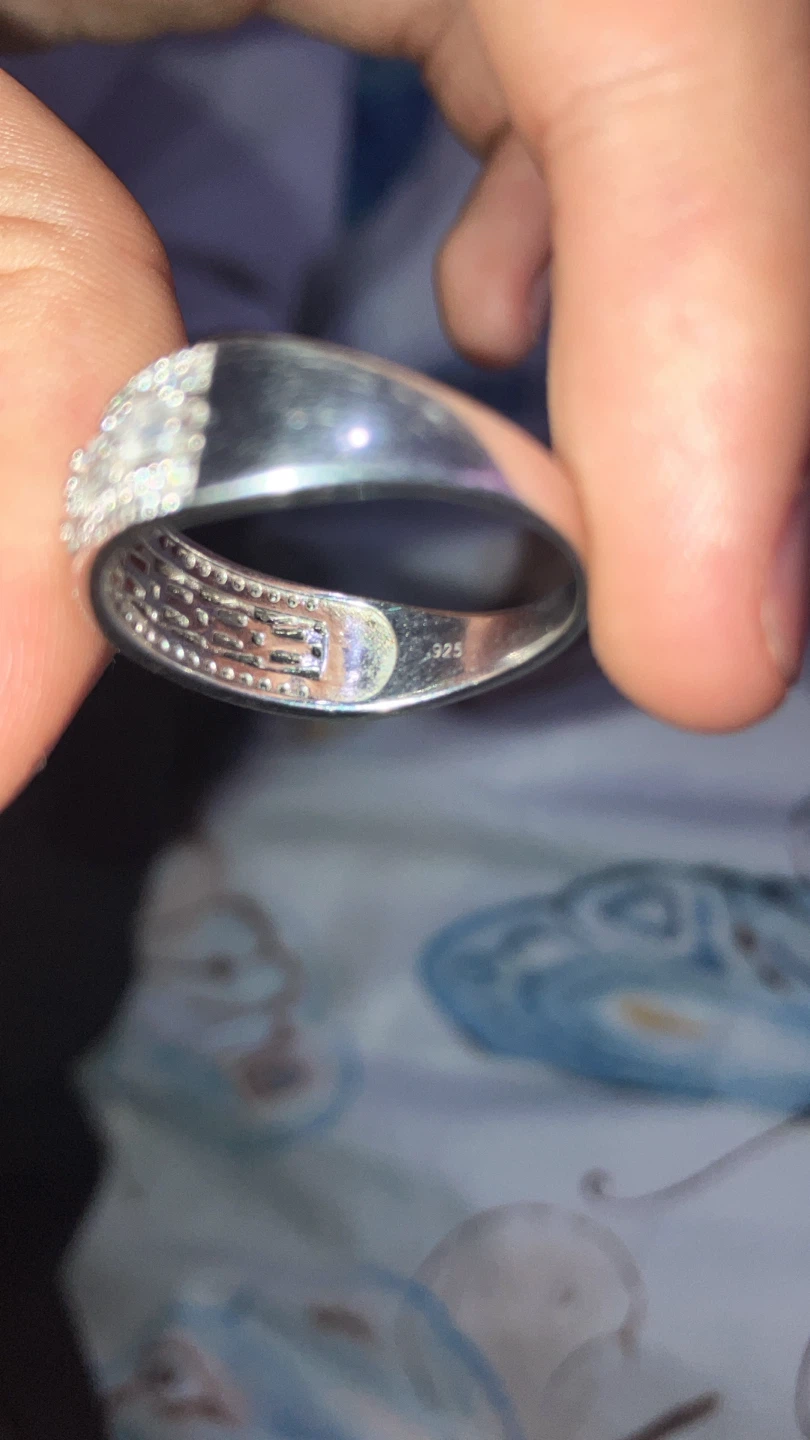 Sterling Silver 925 Baguette and Round Stone Ring - photo 2