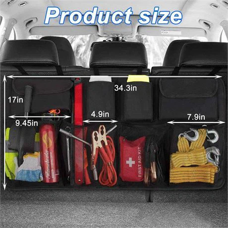 Collapsible Trunk Organizer, Universal Fit, Black - photo 2