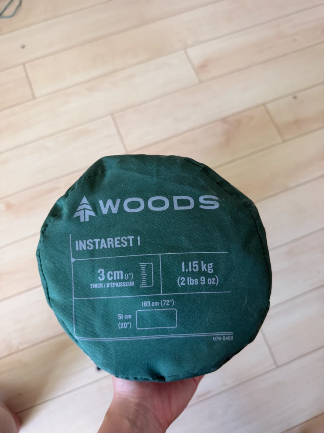 Woods™ Instarest Self-Inflating Camp Mat with Carry Bag 1-in