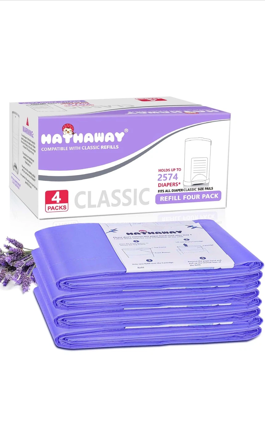 Hathaway Diaper Pail Refill Bags - 4 Pack