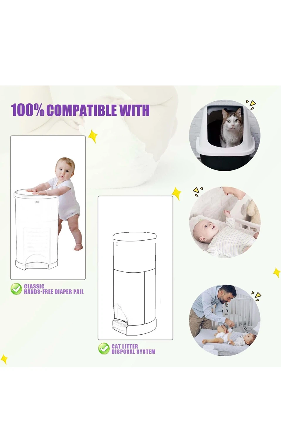 Hathaway Diaper Pail Refill Bags - 4 Pack - photo 3