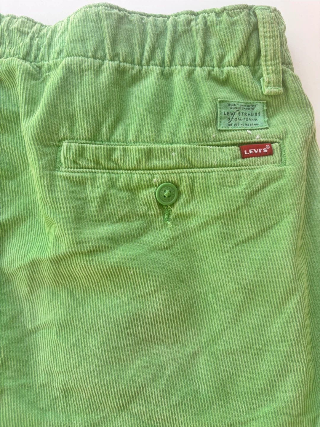 Levi's Corduroy Shorts - Green - Size M - photo 5