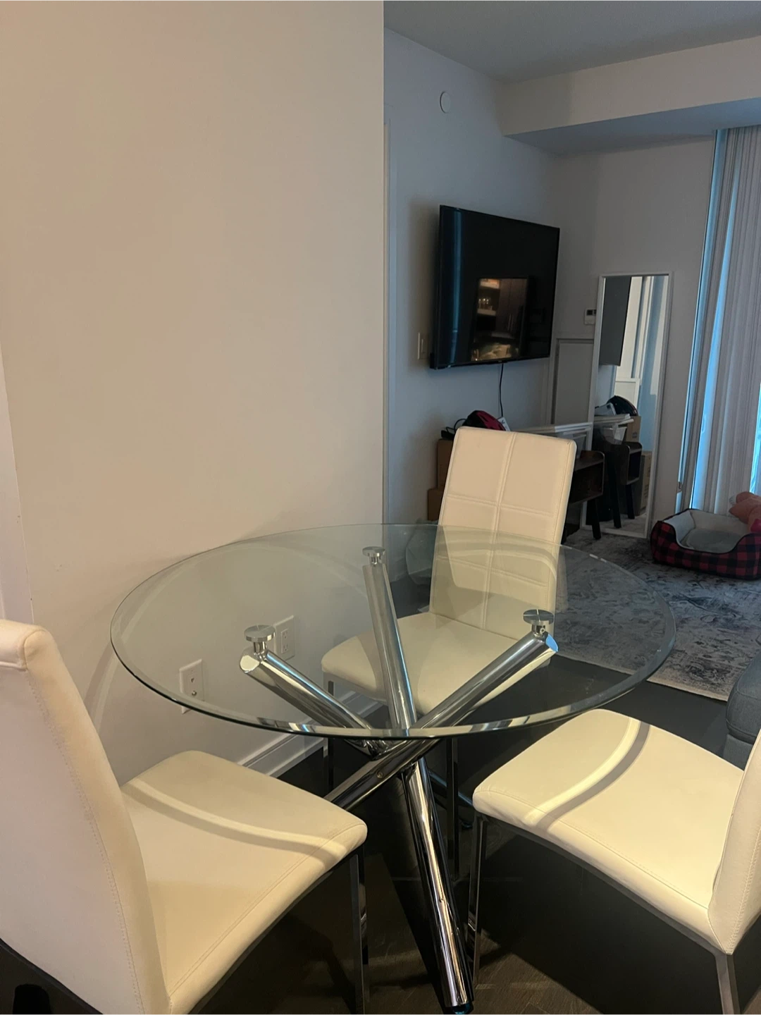Glass Dining Table and Chairs Set - photo 2