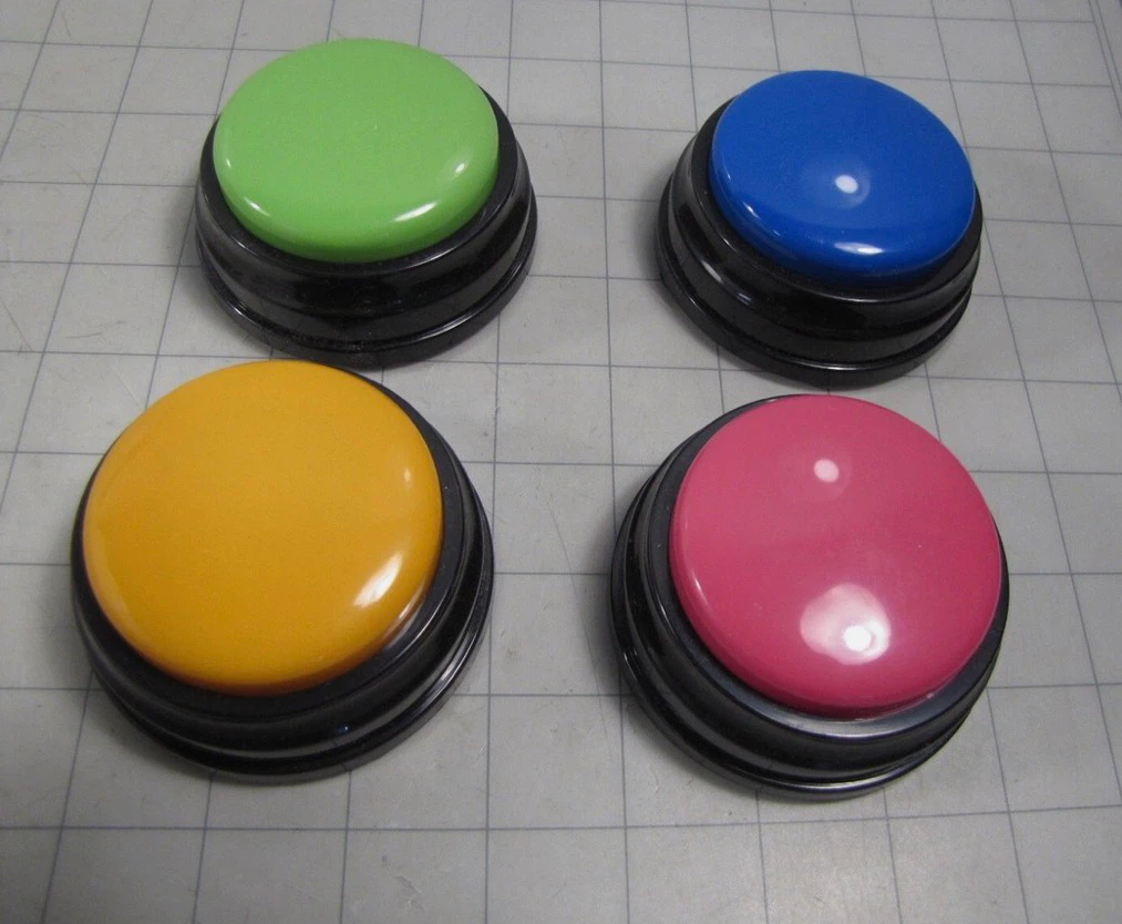 Set of 4 Talking Recordable Buttons (Brand New)