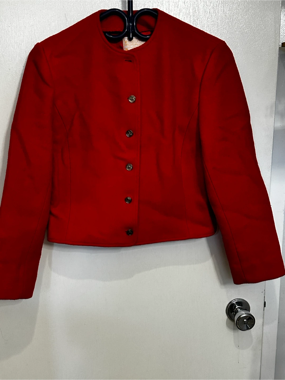 VTG 70s Pendleton Red Wool Cropped Jacket