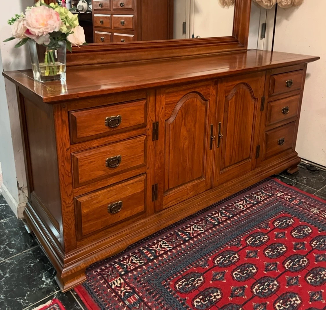 Vintage Top Quality 9-Drawer Wide Dresser - Delivery Available