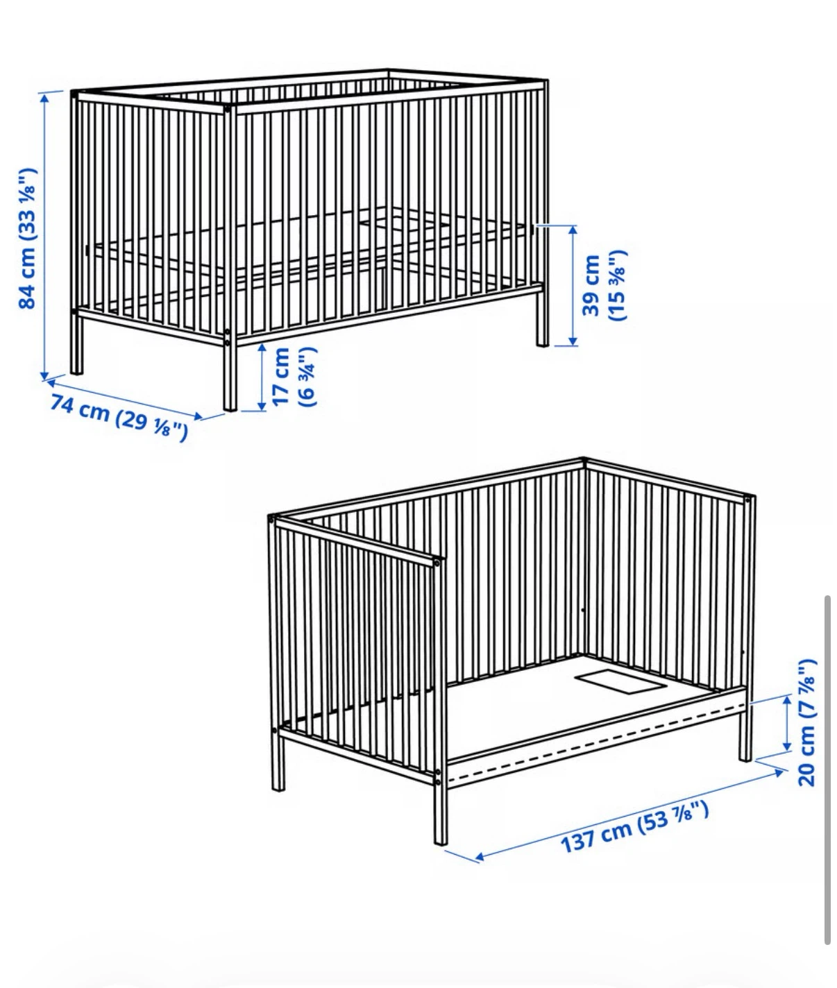 IKEA crib with mattress - photo 2