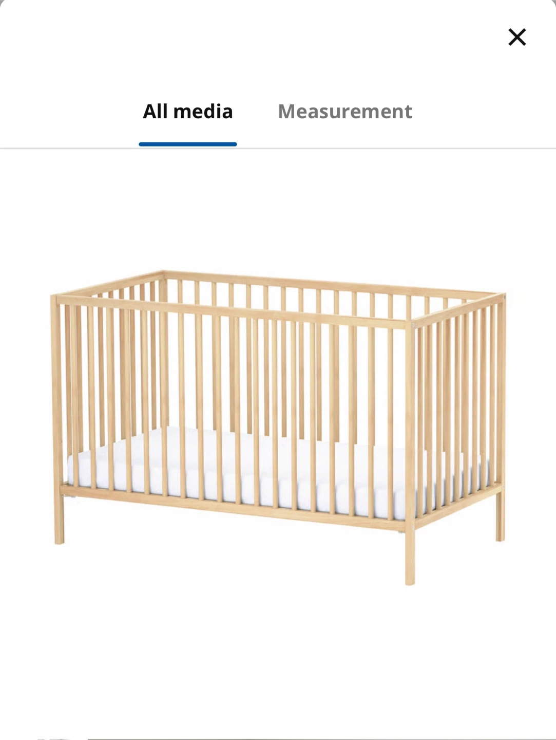 IKEA crib with mattress - photo 3