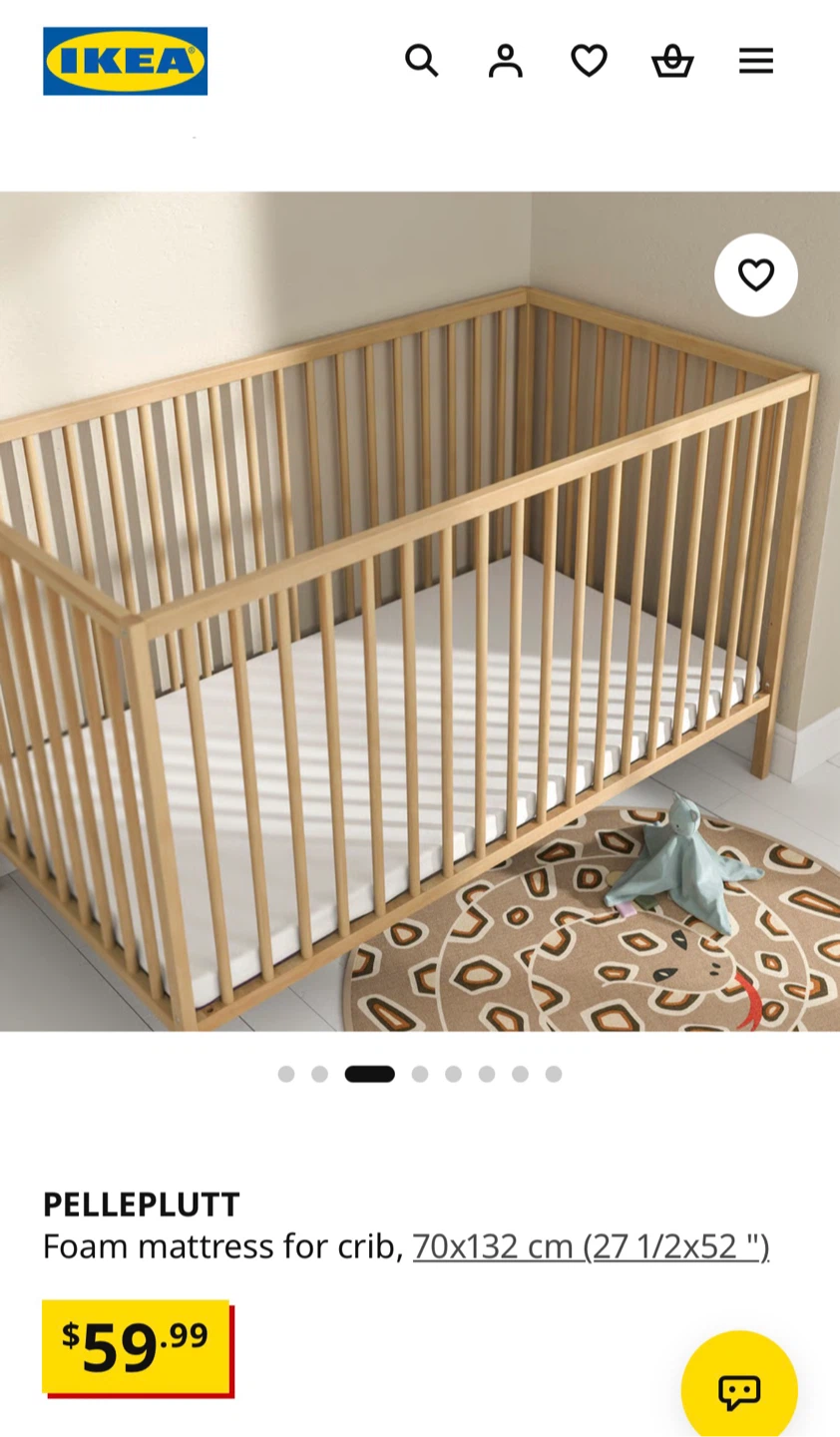 IKEA crib with mattress - photo 4