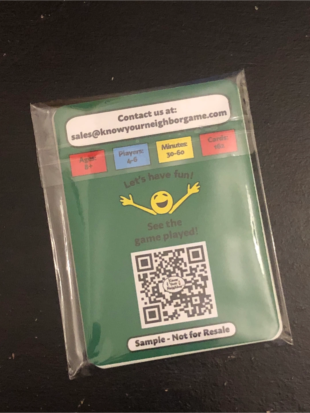 🏈Know Your Neighbor Sample Pack Card Game - photo 2