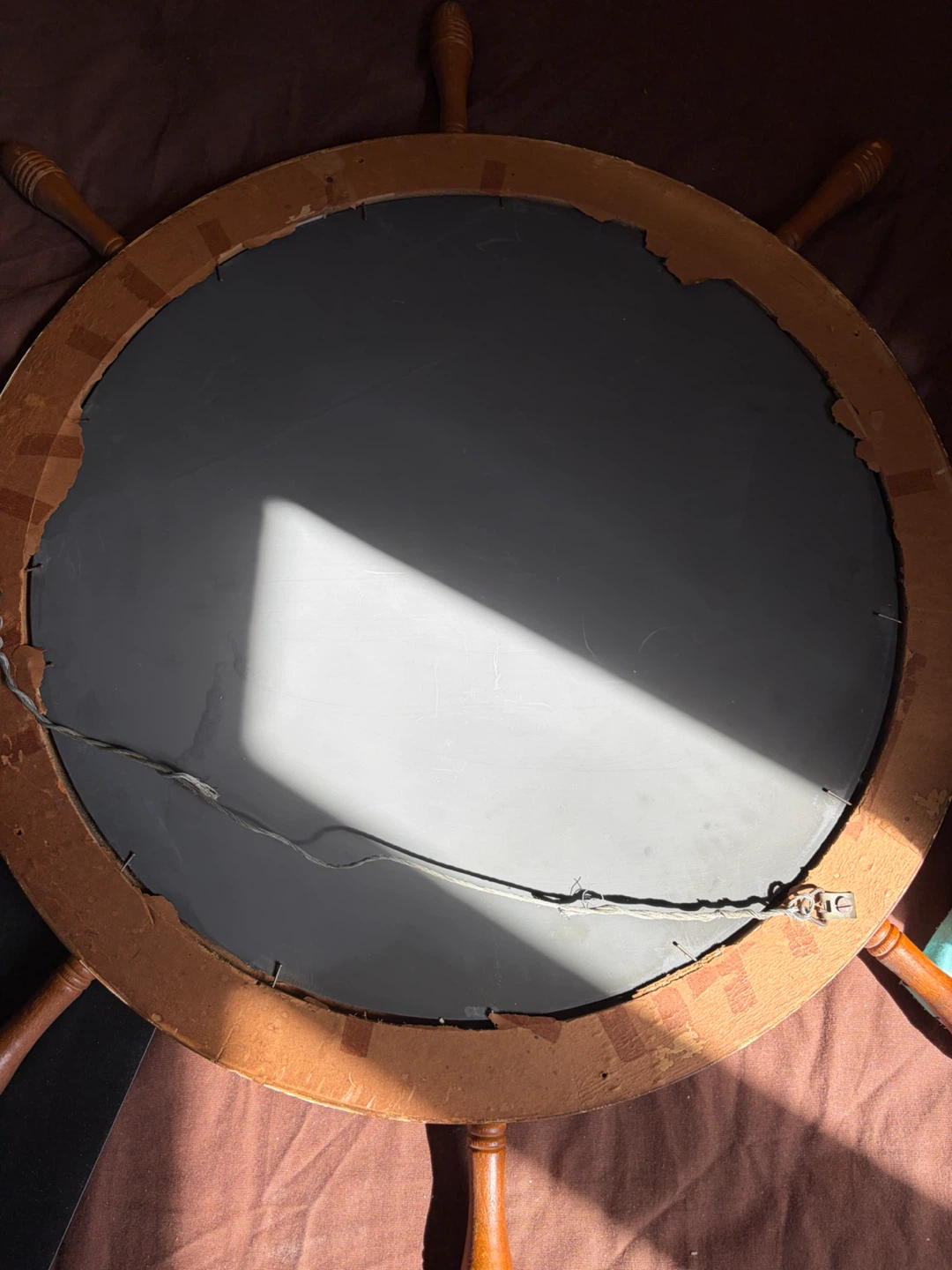 American Beauty Vintage Ship Wheel Wall Mirror - photo 3