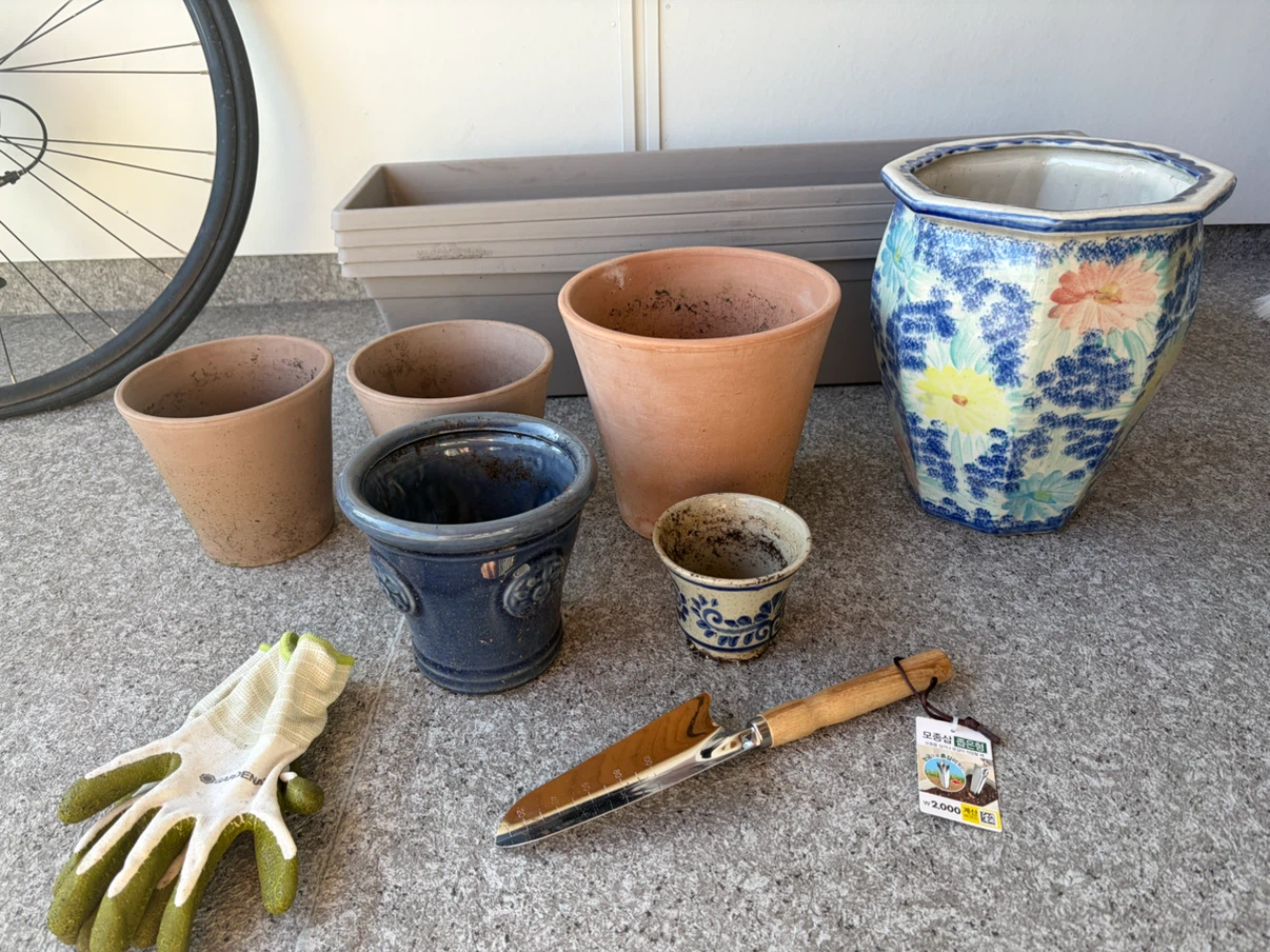 Assorted Plant Pots & Planter Set