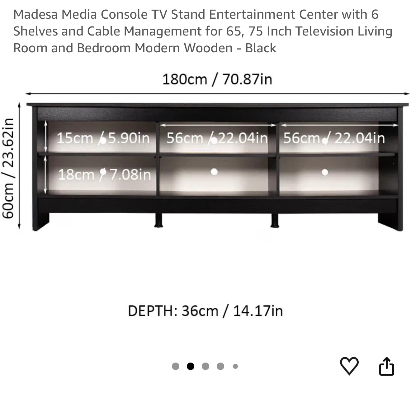 Madesa Media Console TV Stand