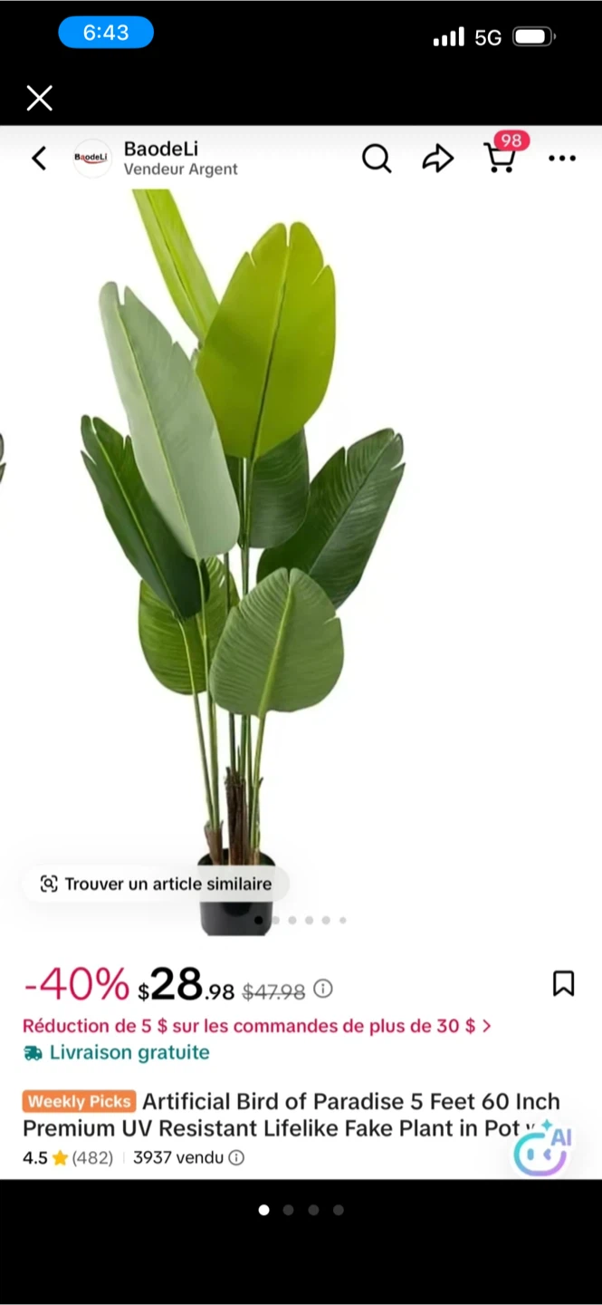 Artificial Traveler's Palm Plant 160cm