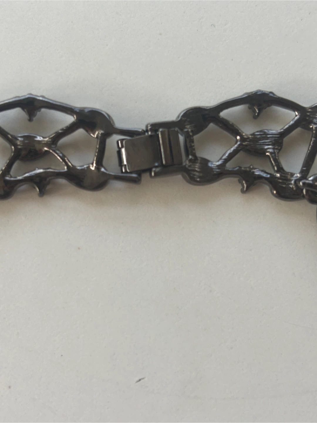 Gunmetal tone crystal statement necklace - photo 5