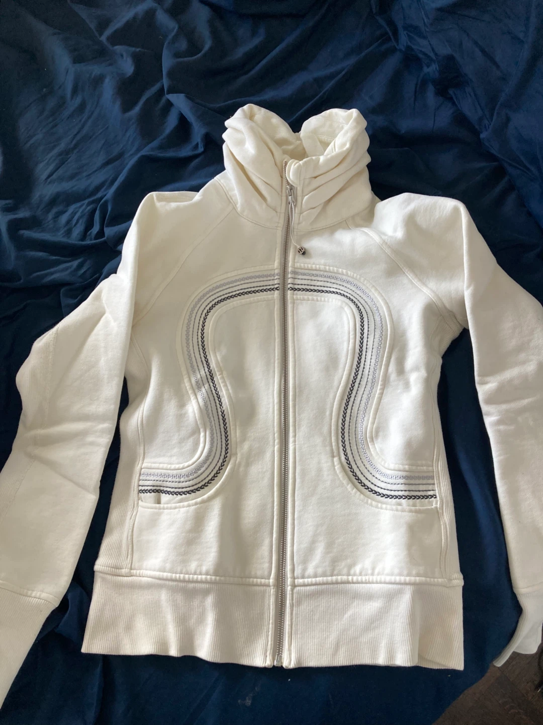 Lululemon White Full Zip sweater