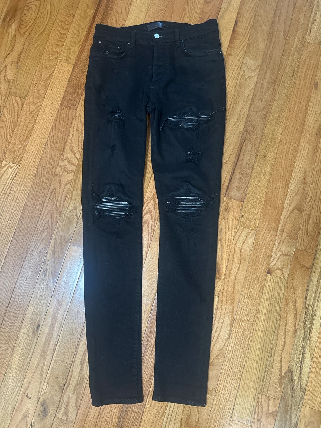 AMIRI Distressed Black Jeans