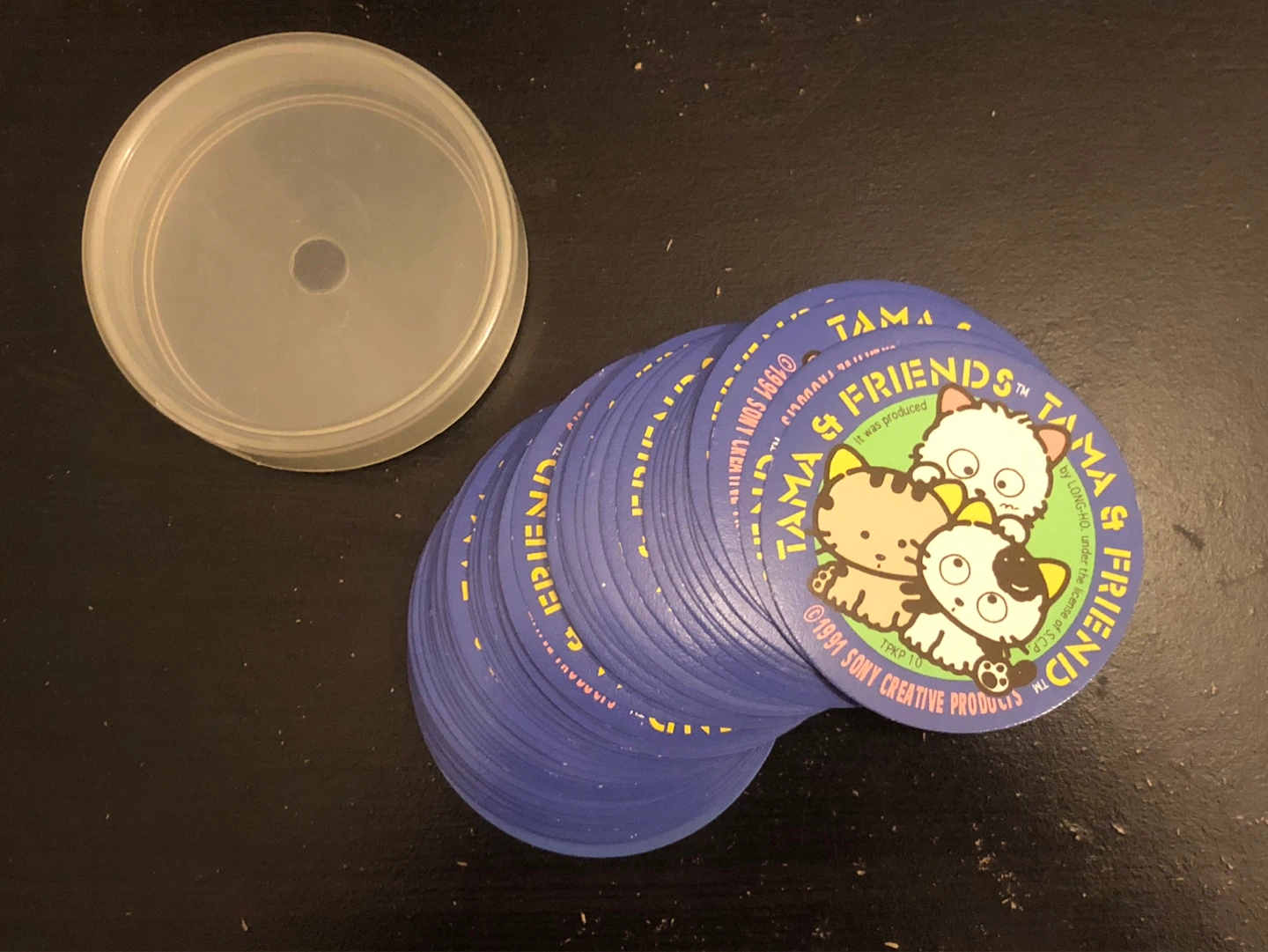 🏈Vintage 1991 Tama & Friends Pogs with Case - photo 3