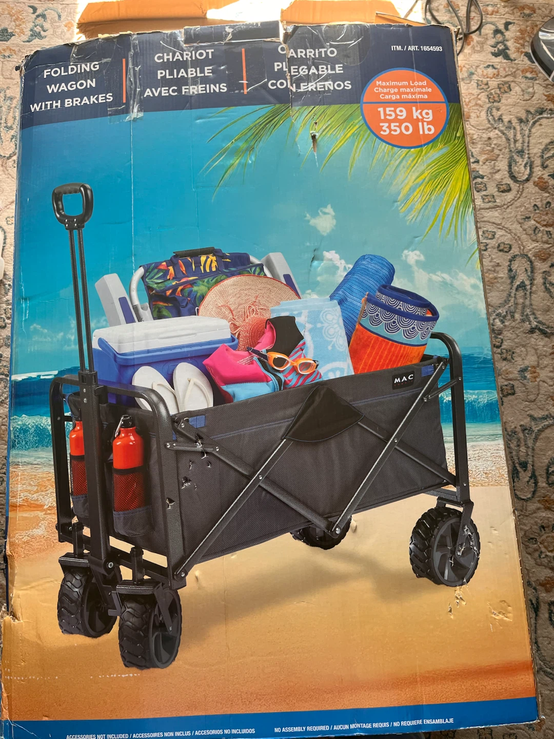 Mac Sports Folding Wagon with Brakes