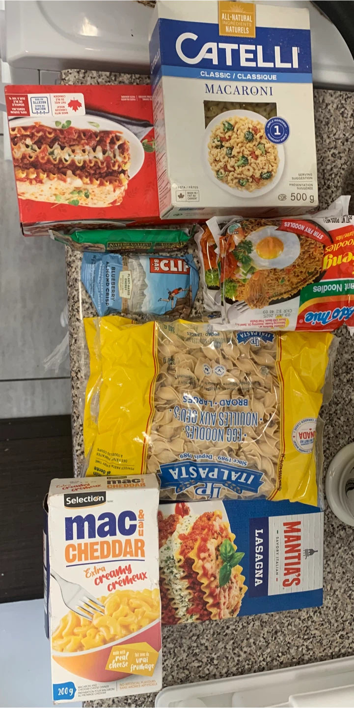 Assorted Dry Food Items and Pasta Bundle