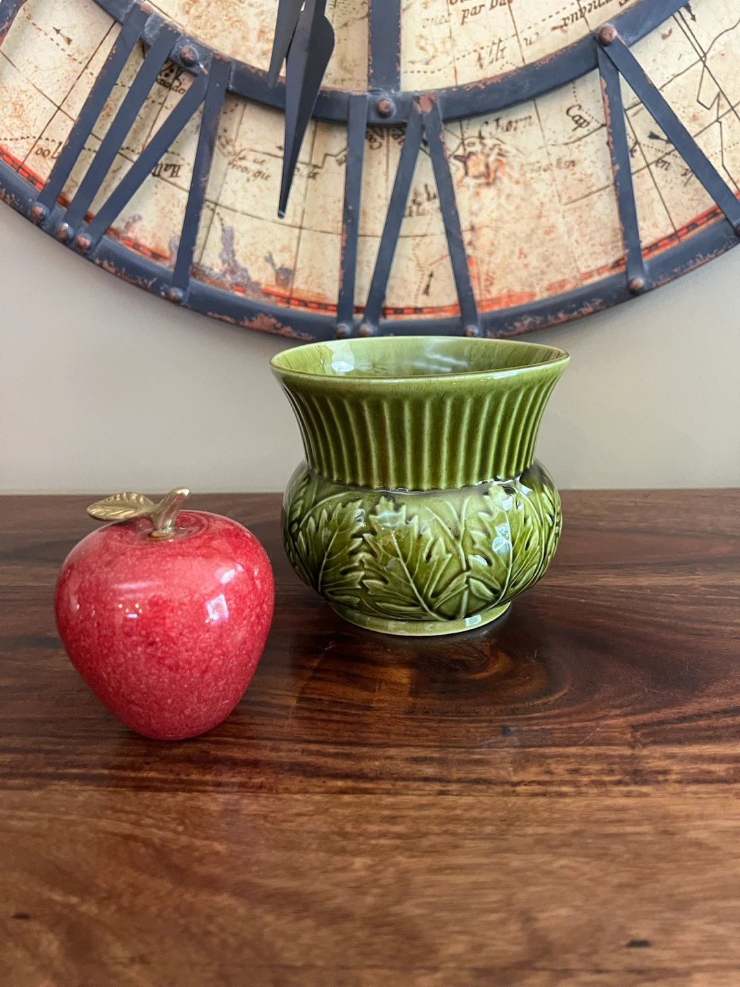 Vintage Green Art Pottery Planter - photo 2