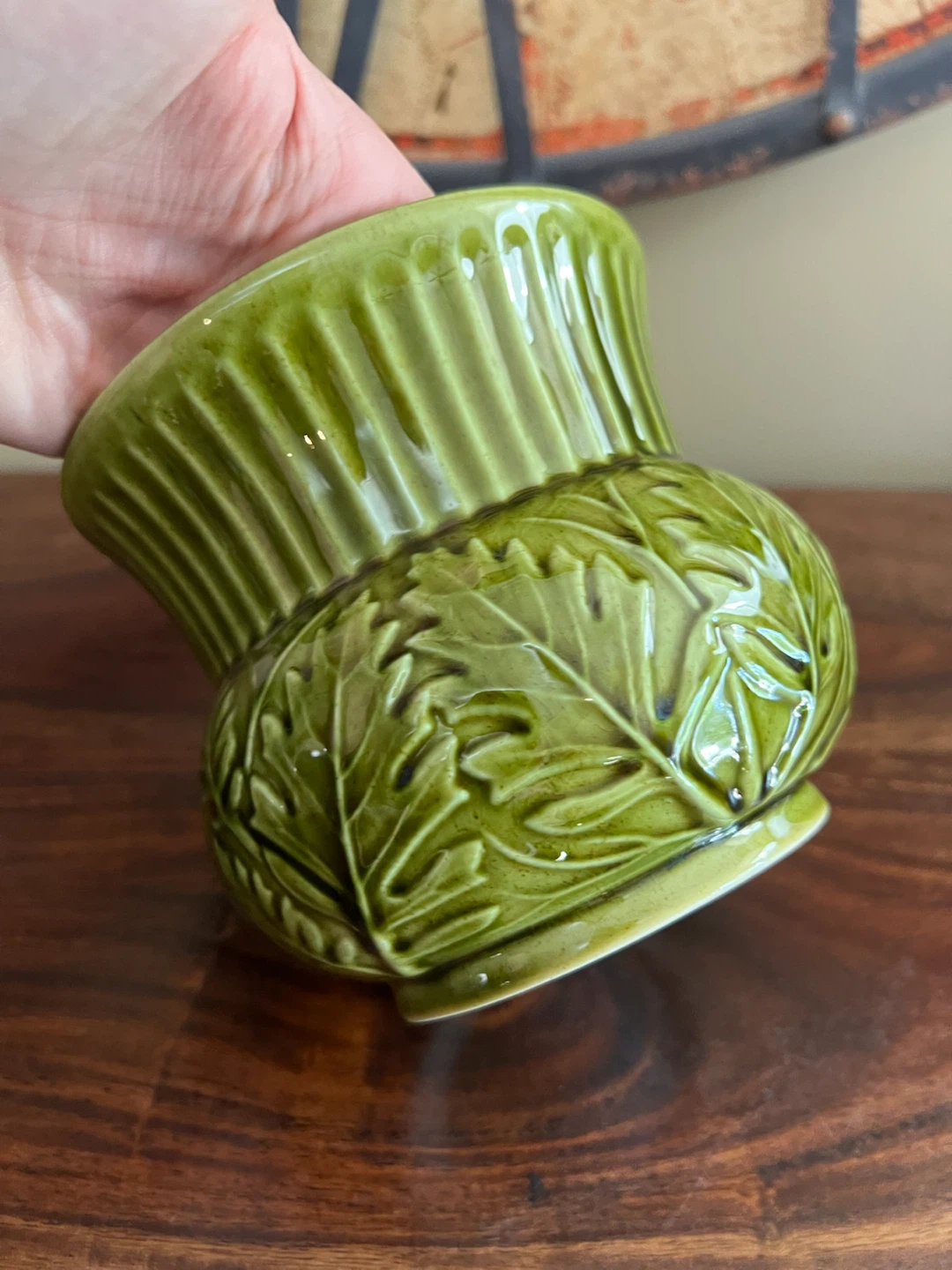 Vintage Green Art Pottery Planter - photo 5
