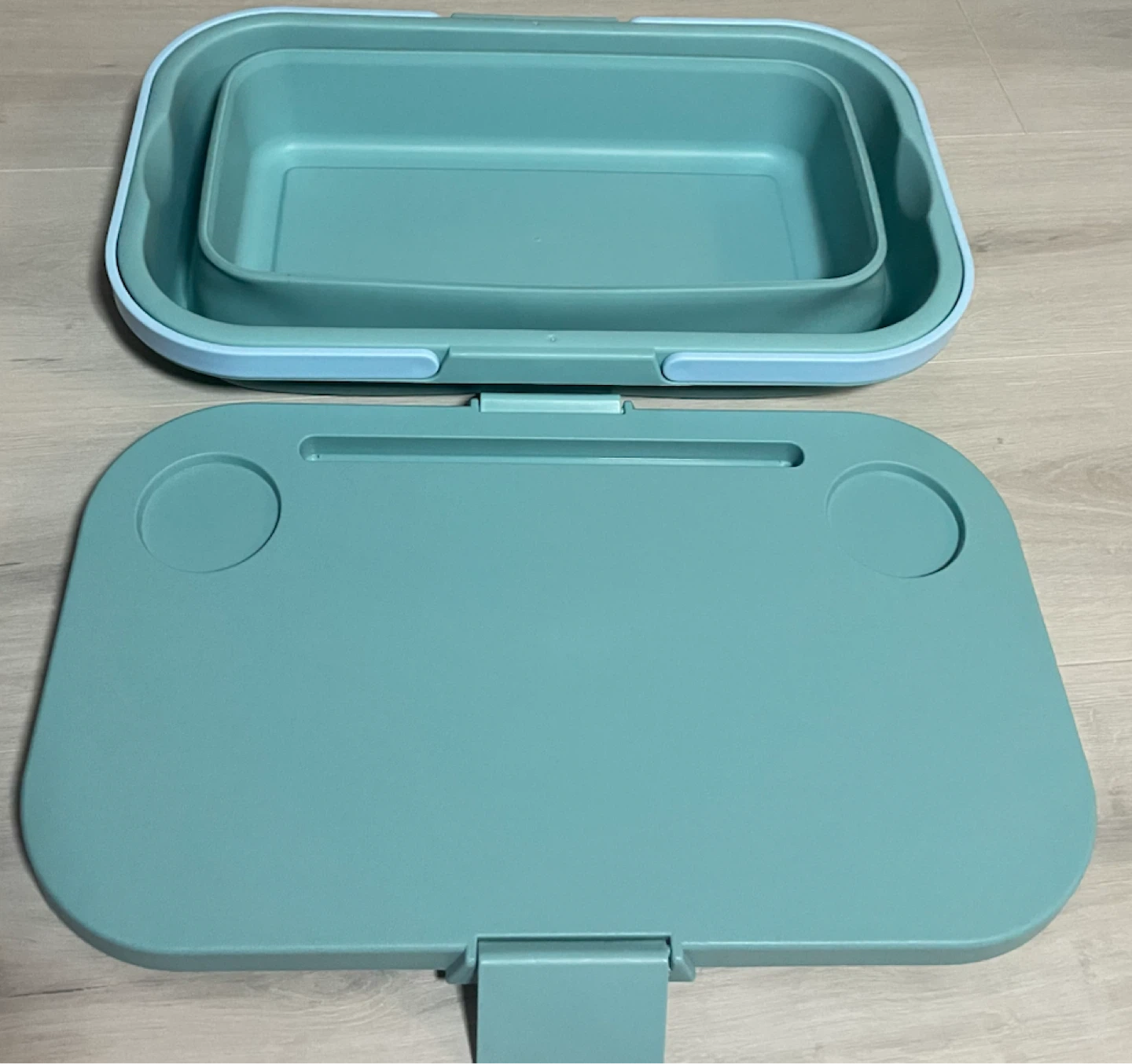Collapsible Picnic Basket + Table w/ Cup Holders 🏈 - photo 3