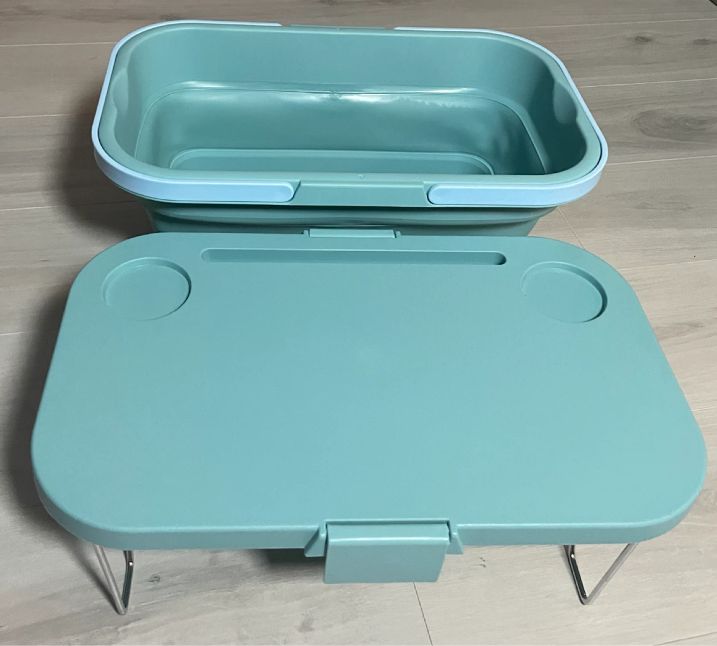 Collapsible Picnic Basket + Table w/ Cup Holders 🏈