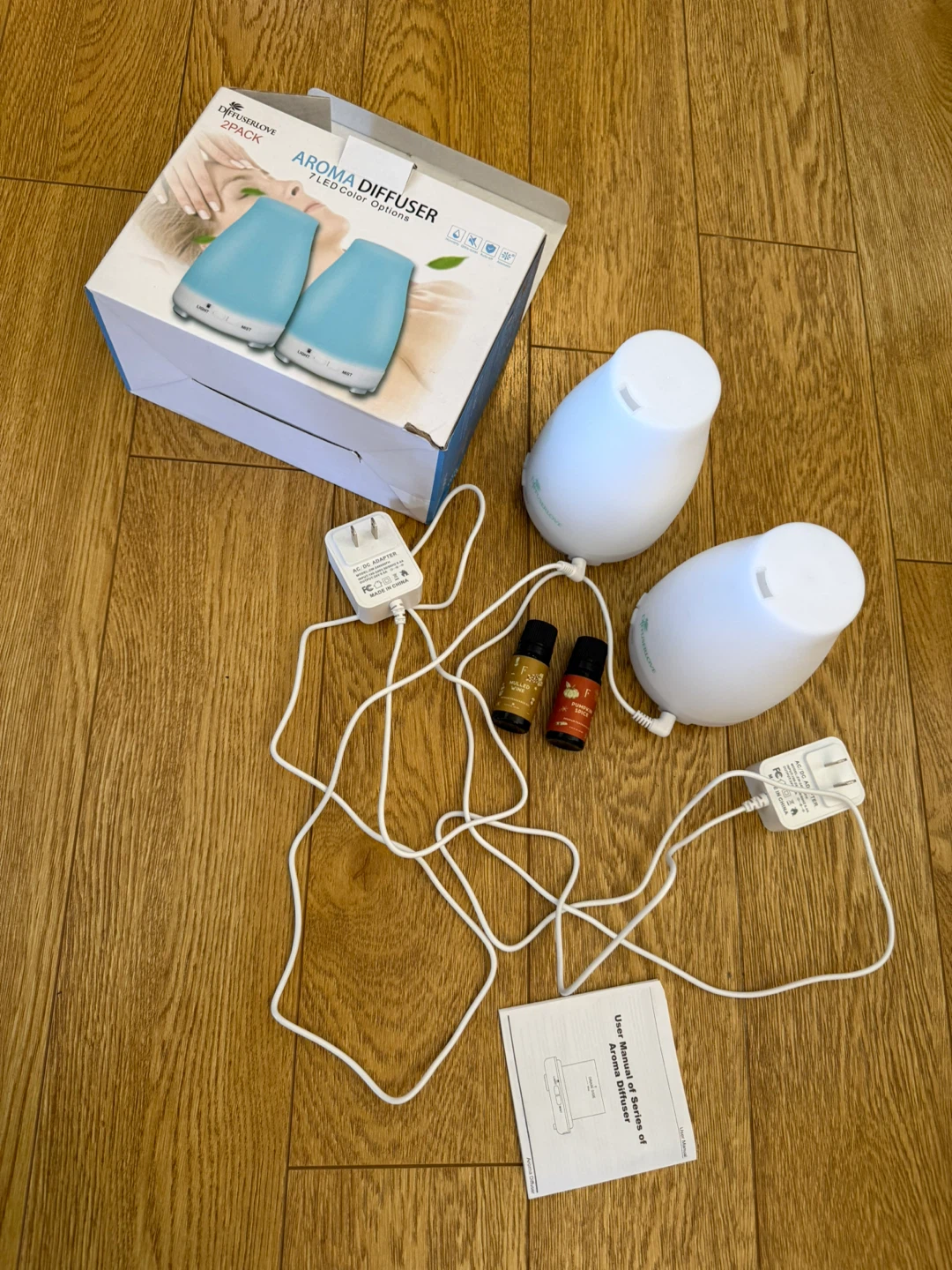 Aroma Diffuser 2-Pack with 2 Fragrance Oils 🏈