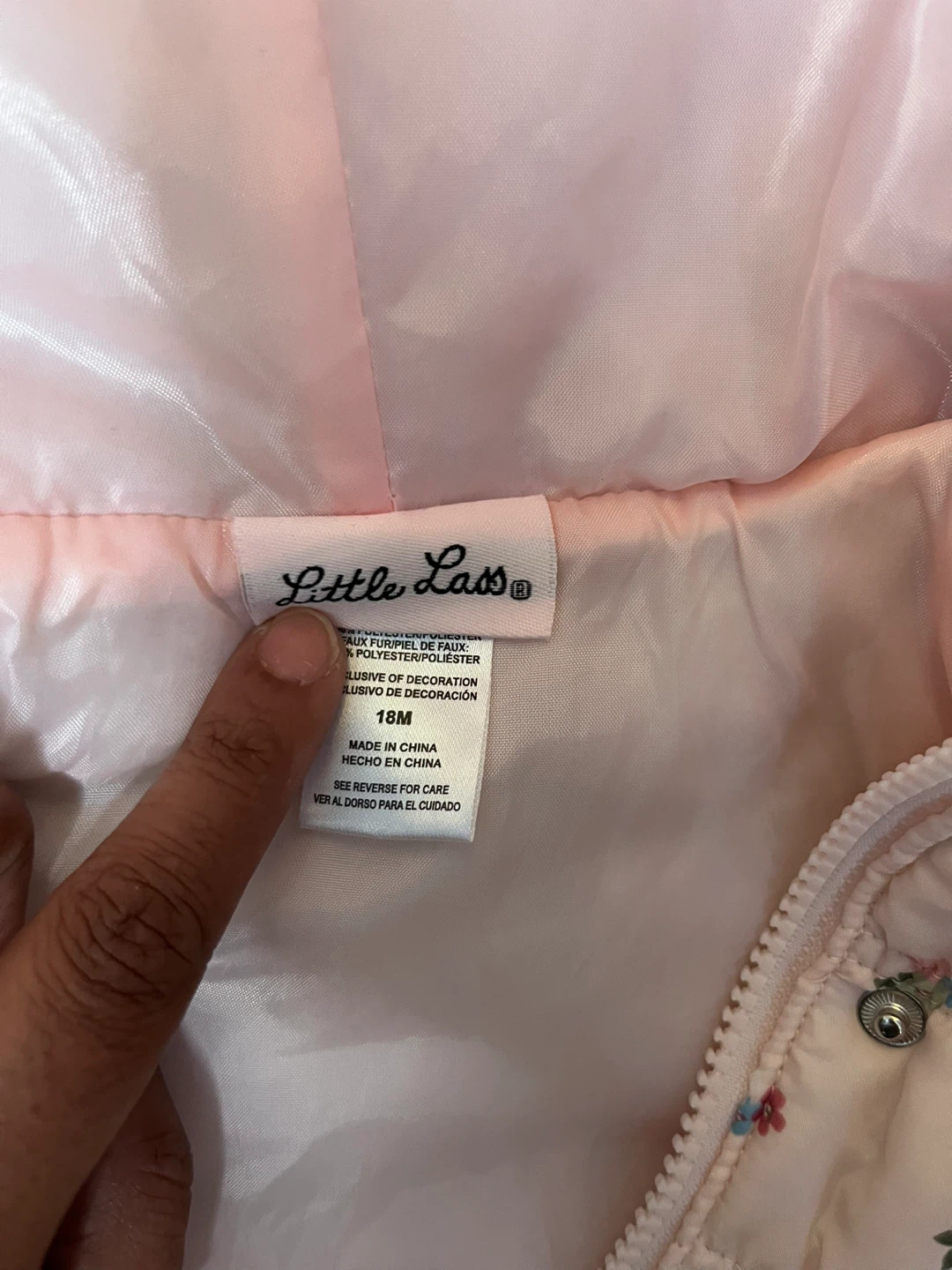 Little Lass Floral Puffer Vest - photo 3