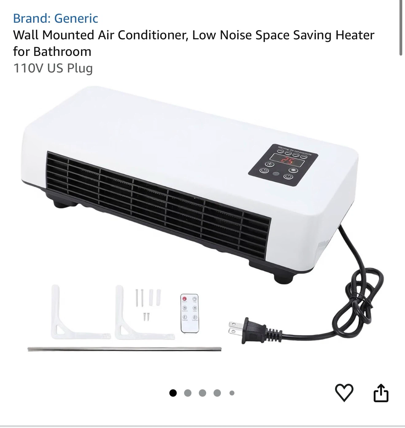 Wall Mounted Electric Bathroom Heater