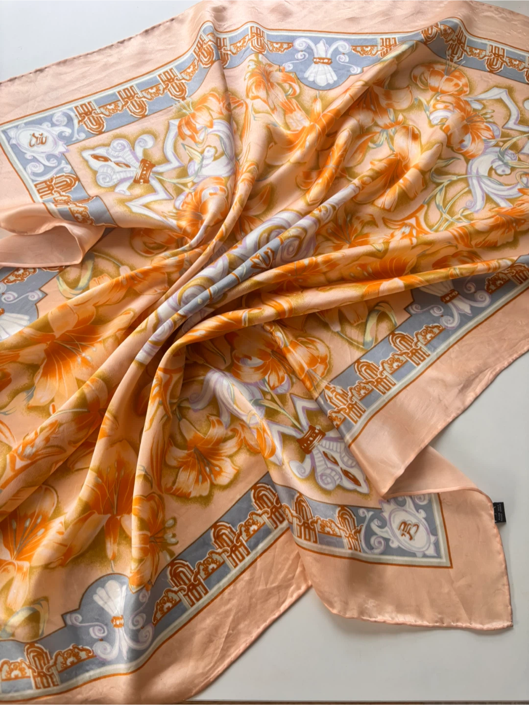 Pure Silk Handmade Floral Scarf