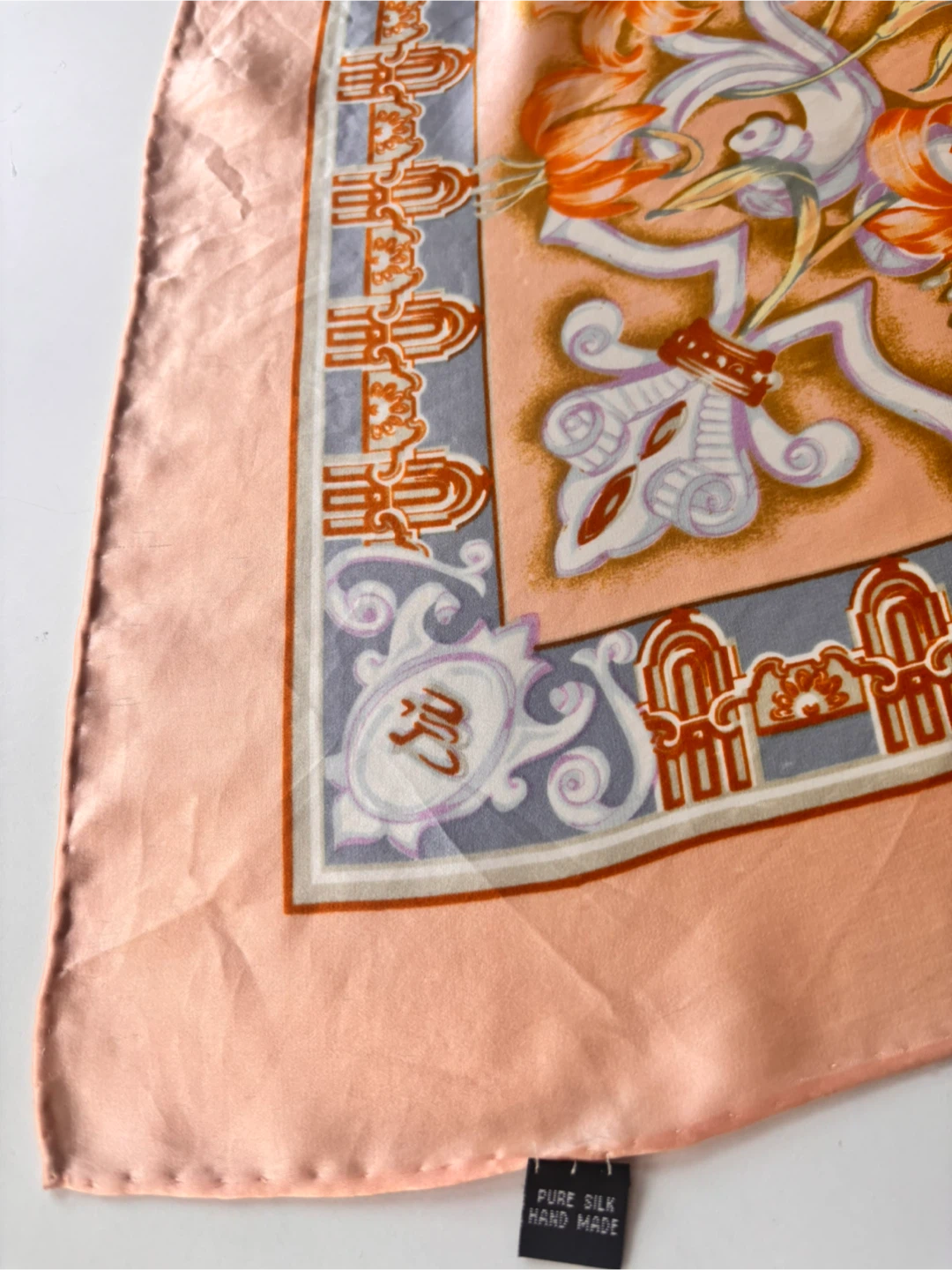 Pure Silk Handmade Floral Scarf - photo 5