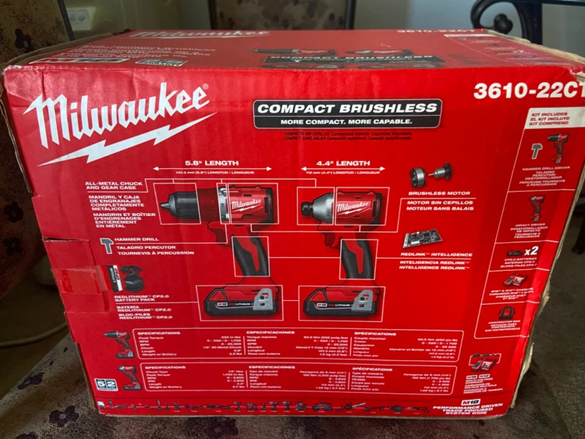 Milwaukee M18 Compact Brushless 2-Tool Combo Kit 3610-22CT - photo 2